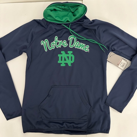 NEW Notre Dame cowneck sweater with front pounch size Small - Picture 2 of 14